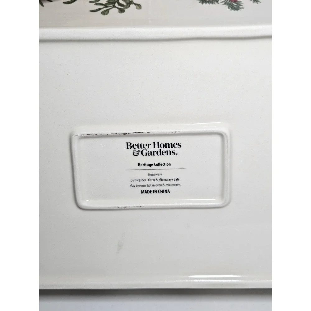 Better Homes Gardens Winter Forest Heritage Stoneware Rectangular Casserole Bake